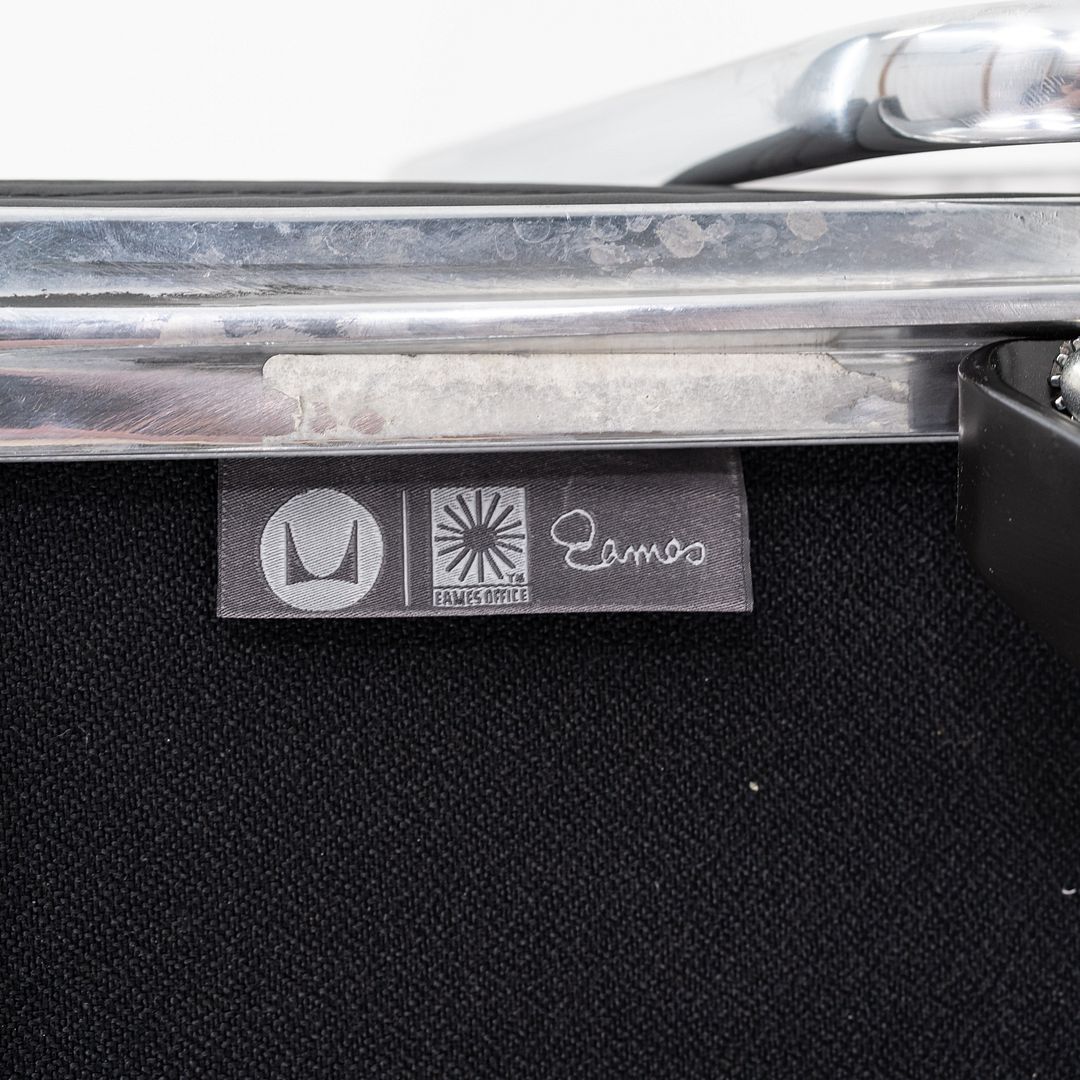 2010s Herman Miller Eames Soft Pad Executive Desk Chair Grey Vinyl Upholstery