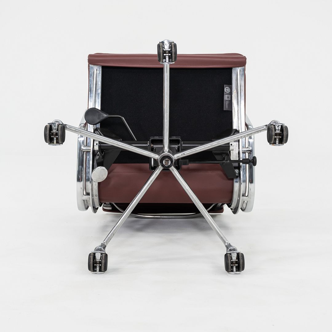 2010s Herman Miller Eames Soft Pad Management Desk Chair Deep Red Leather, EA435