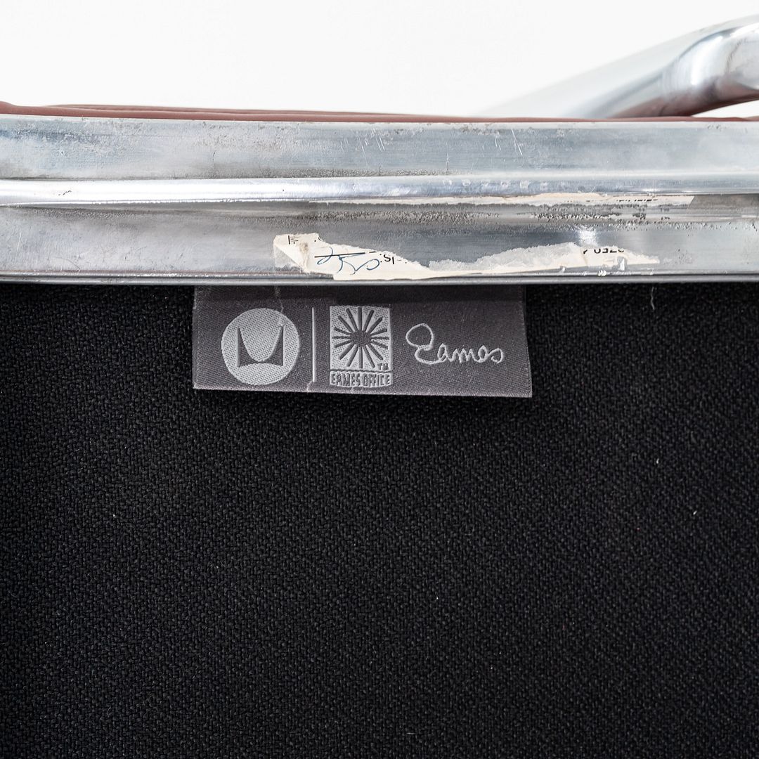 2010s Herman Miller Eames Soft Pad Management Desk Chair Deep Red Leather, EA435