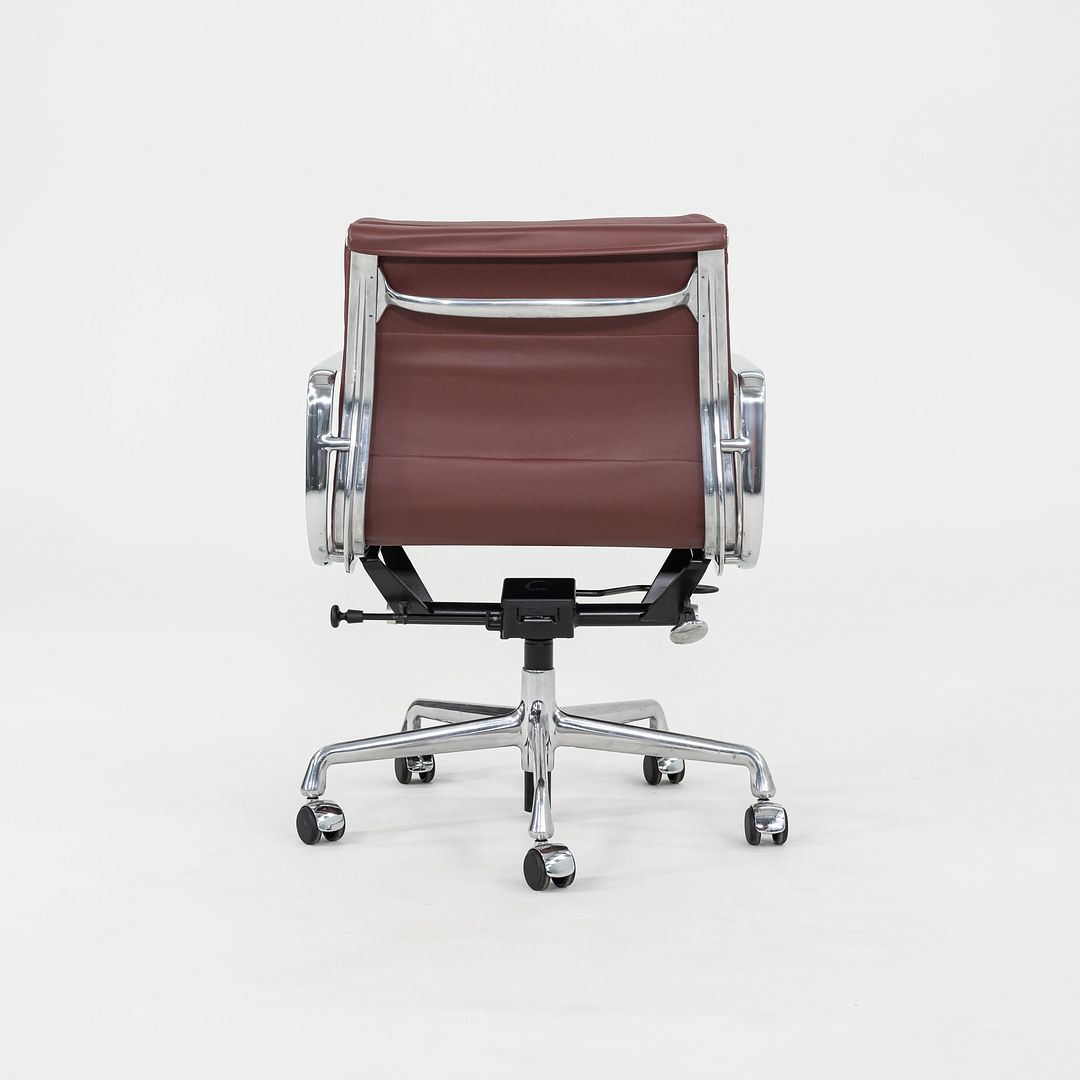 2010s Herman Miller Eames Soft Pad Management Desk Chair Deep Red Leather, EA435