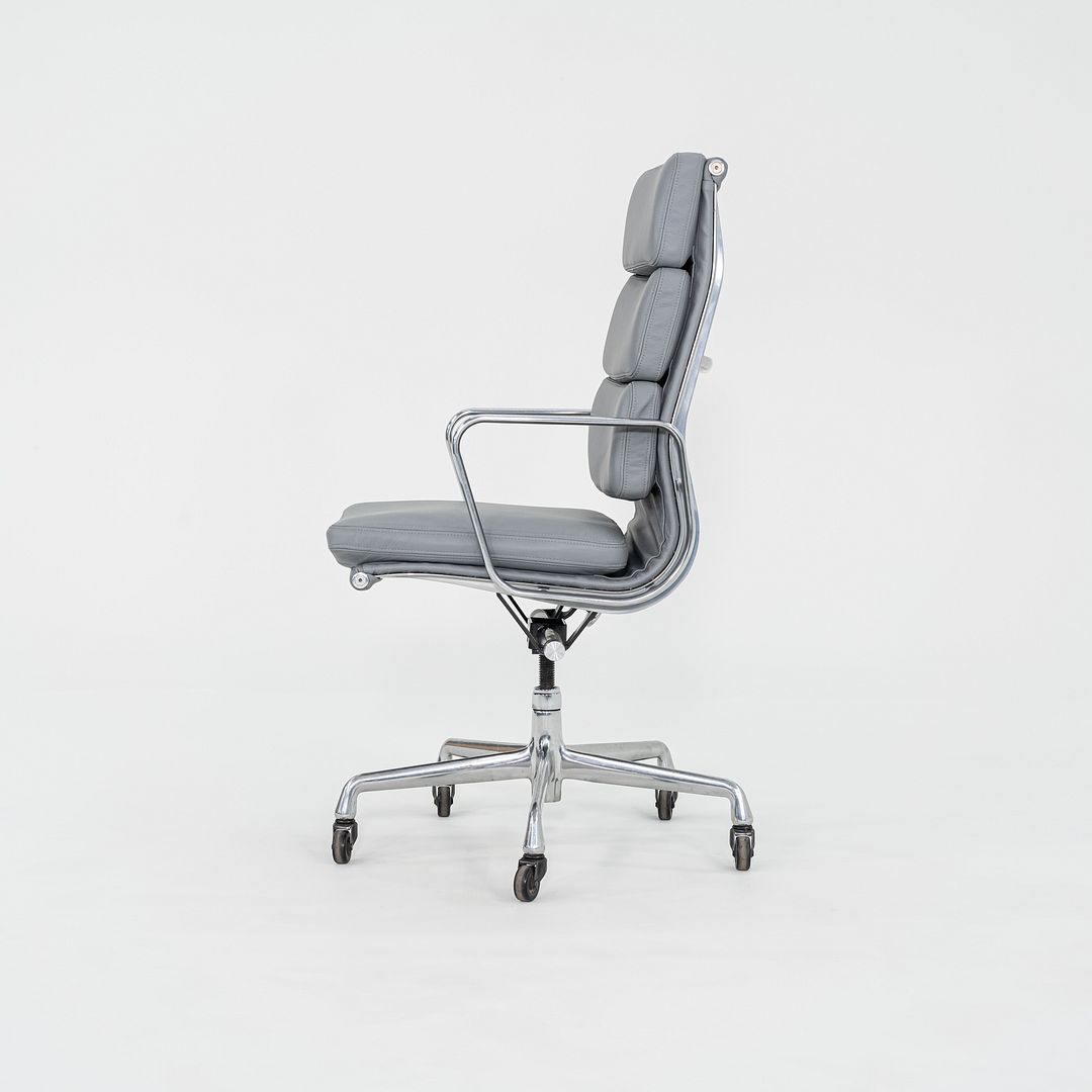 2020s Herman Miller Eames Soft Pad Executive Desk Chair in Light Grey Leather