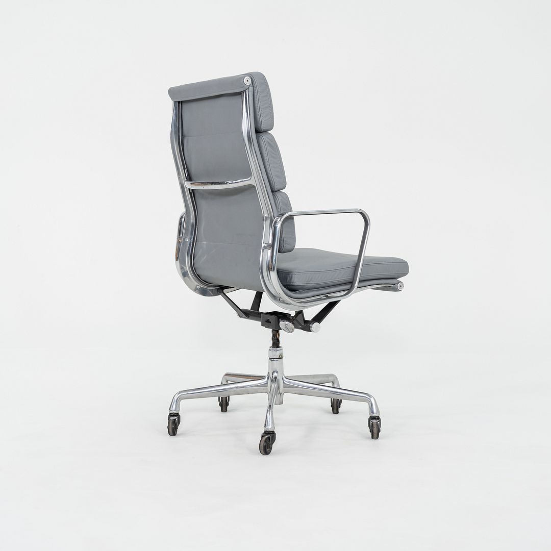2020s Herman Miller Eames Soft Pad Executive Desk Chair in Light Grey Leather