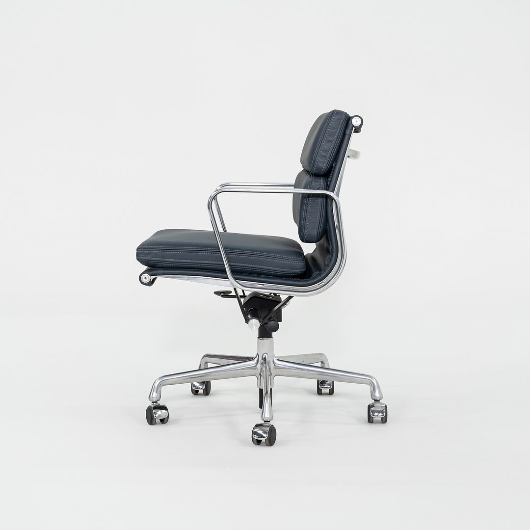 SOLD 2010s Herman Miller Eames Soft Pad Management Desk Chair in Navy Blue Leather