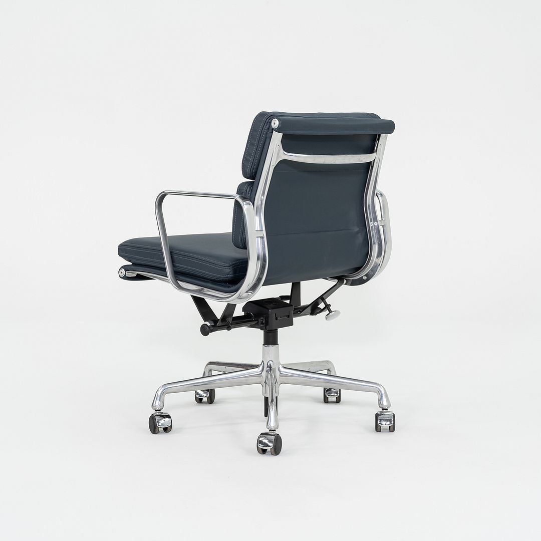 SOLD 2010s Herman Miller Eames Soft Pad Management Desk Chair in Navy Blue Leather
