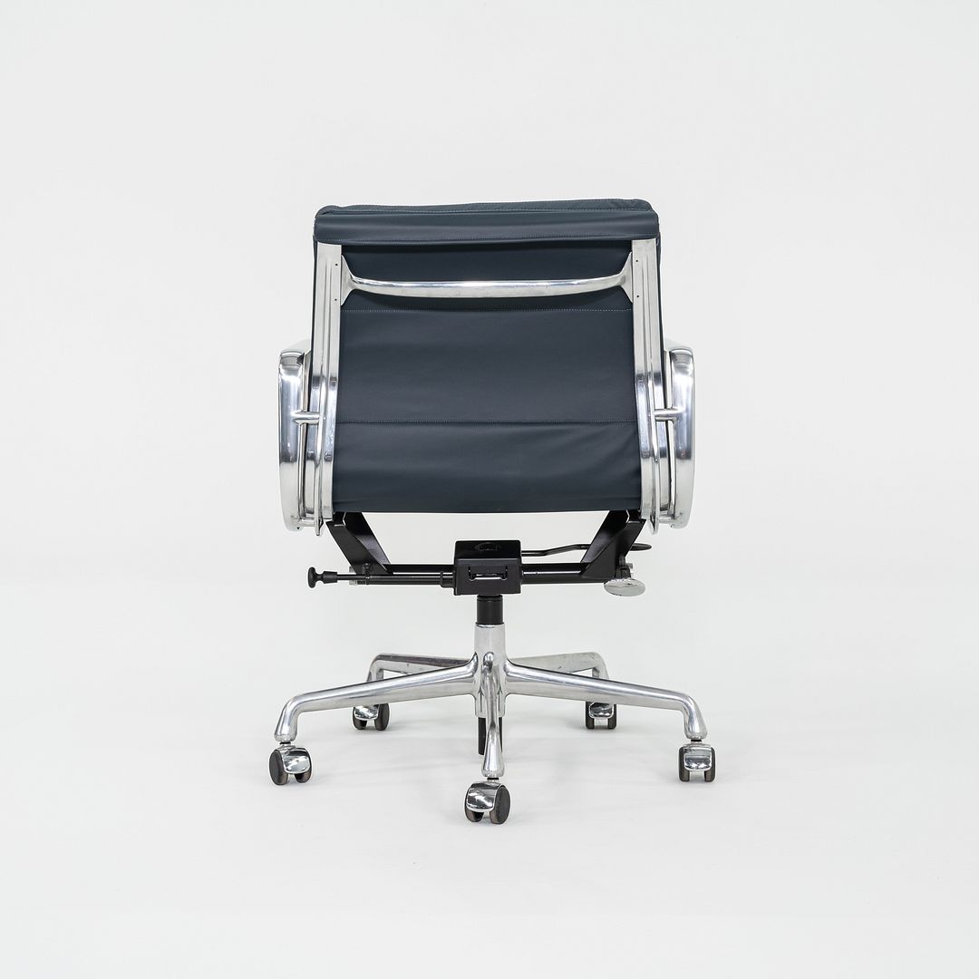 SOLD 2010s Herman Miller Eames Soft Pad Management Desk Chair in Navy Blue Leather