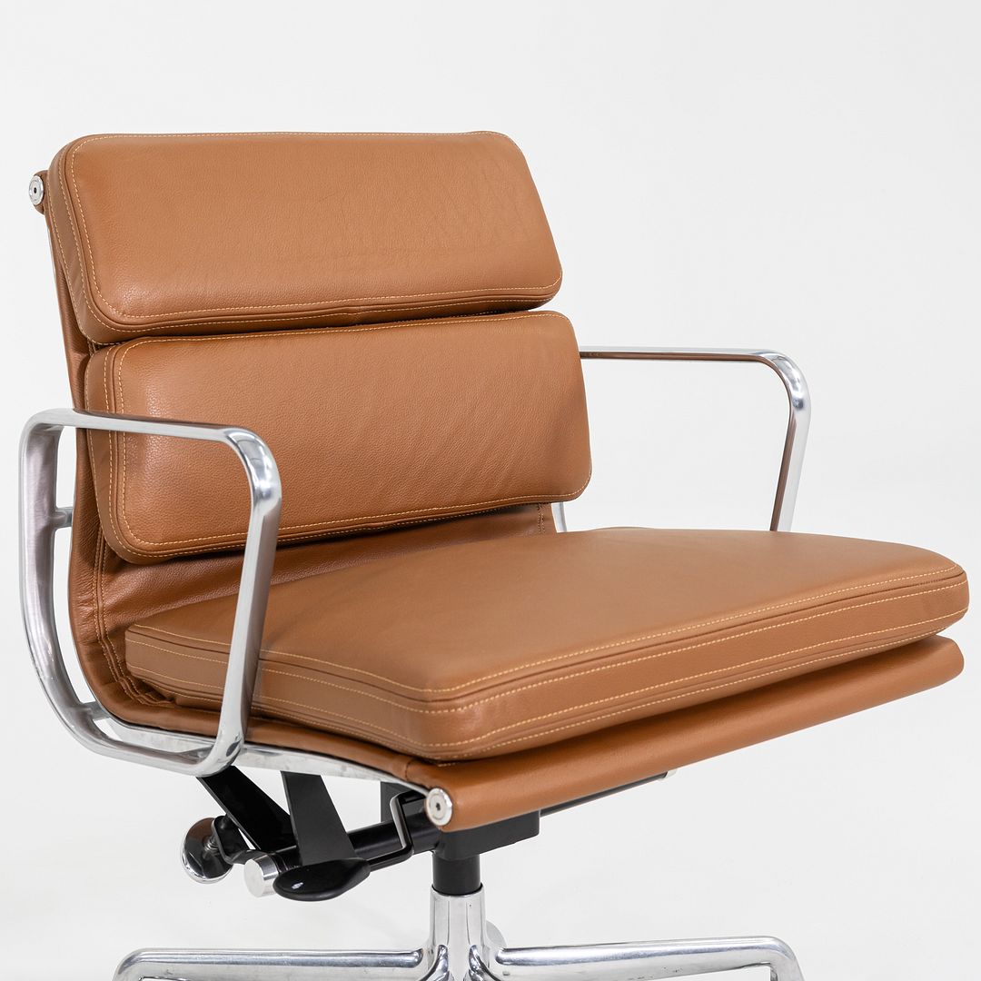 SOLD 2010s Herman Miller Eames Soft Pad Management Desk Chair with Cognac Leather