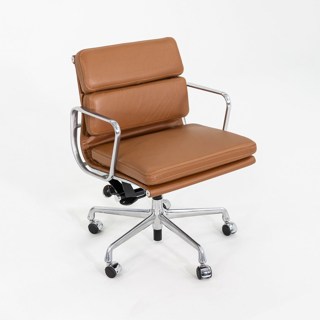 SOLD 2010s Herman Miller Eames Soft Pad Management Desk Chair with Cognac Leather