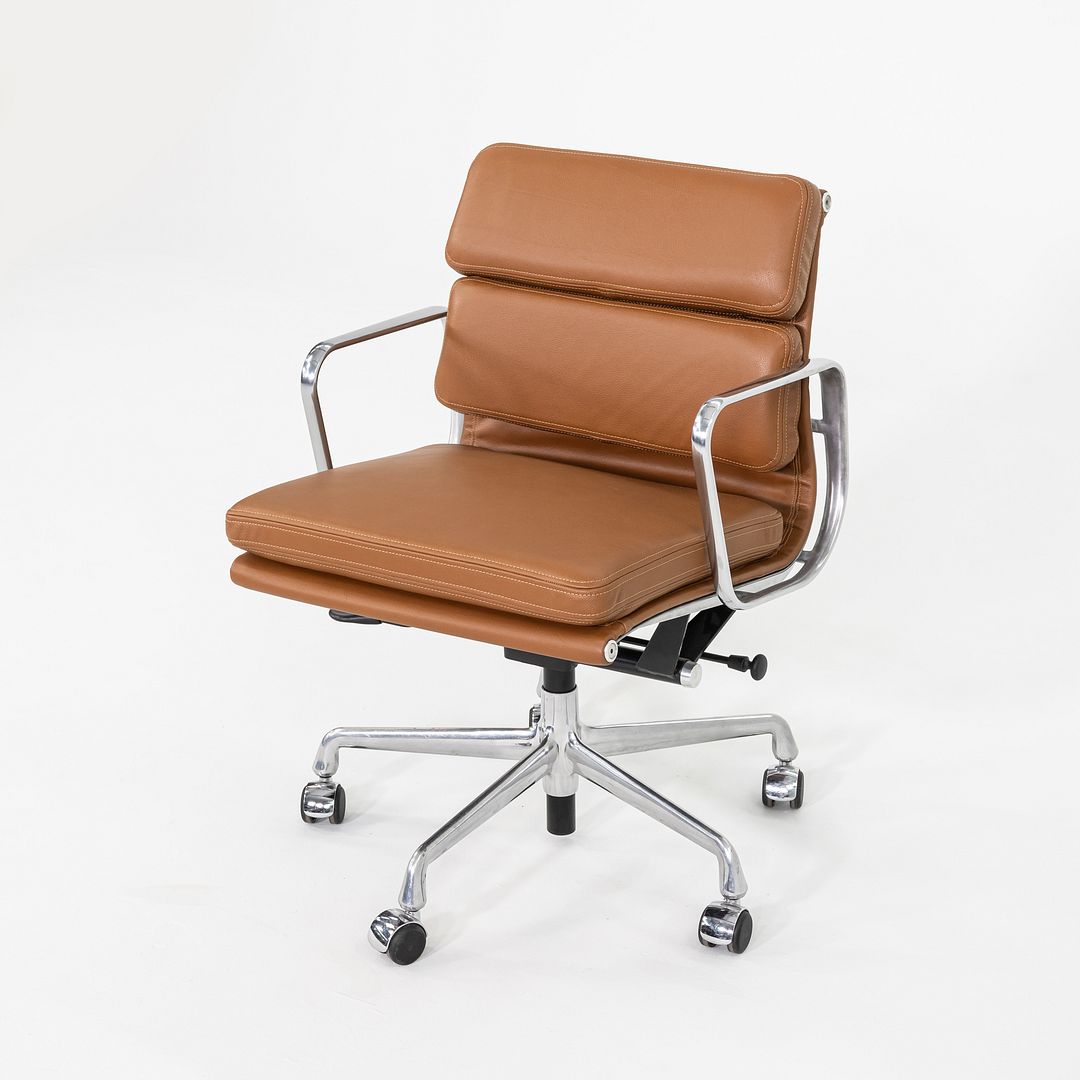 SOLD 2010s Herman Miller Eames Soft Pad Management Desk Chair with Cognac Leather