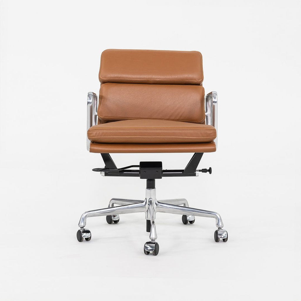 SOLD 2010s Herman Miller Eames Soft Pad Management Desk Chair with Cognac Leather