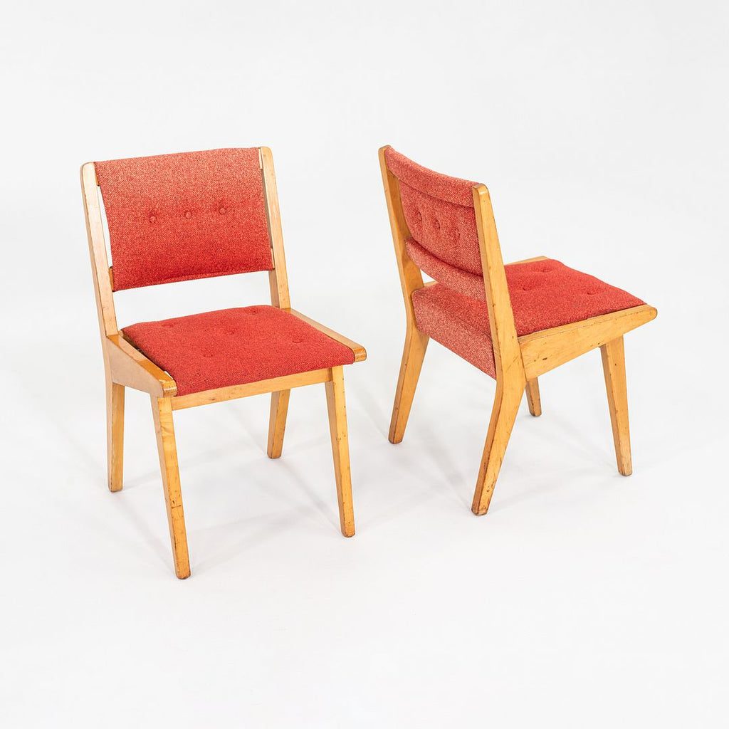 Pair of 1950s Jens Risom Knoll Dining Side Chairs, Architects Machado Silvetti
