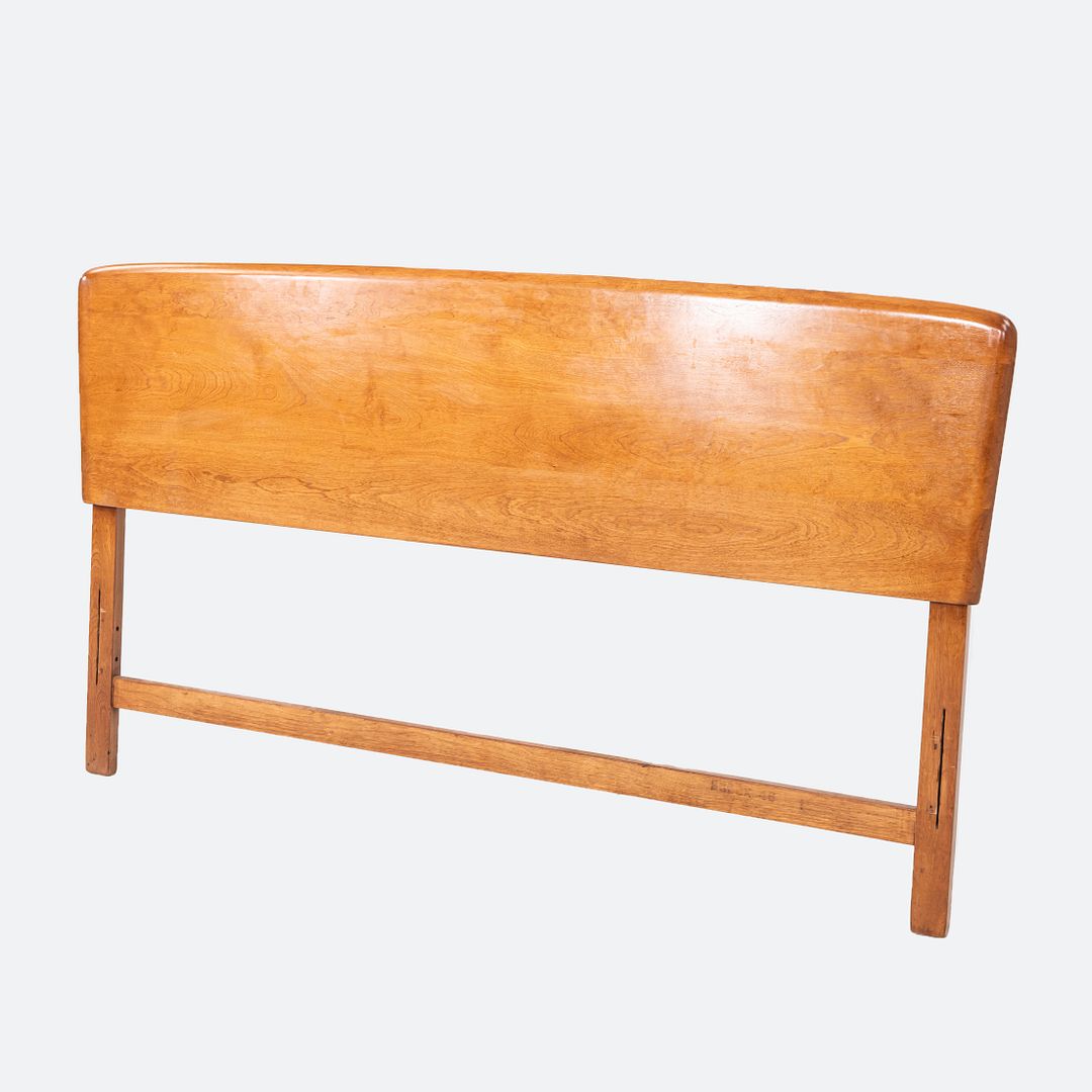 1950s Heywood Wakefield Headboard in Yellow Birch for Full Size Bed USA Made