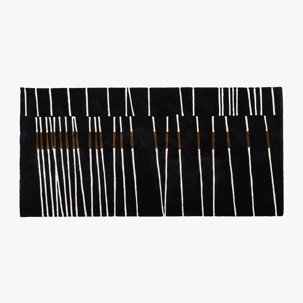 2000s Studio DR DellaRobbia Lanzo Rug 88x43" Hand Tufted in New Zealand Wool