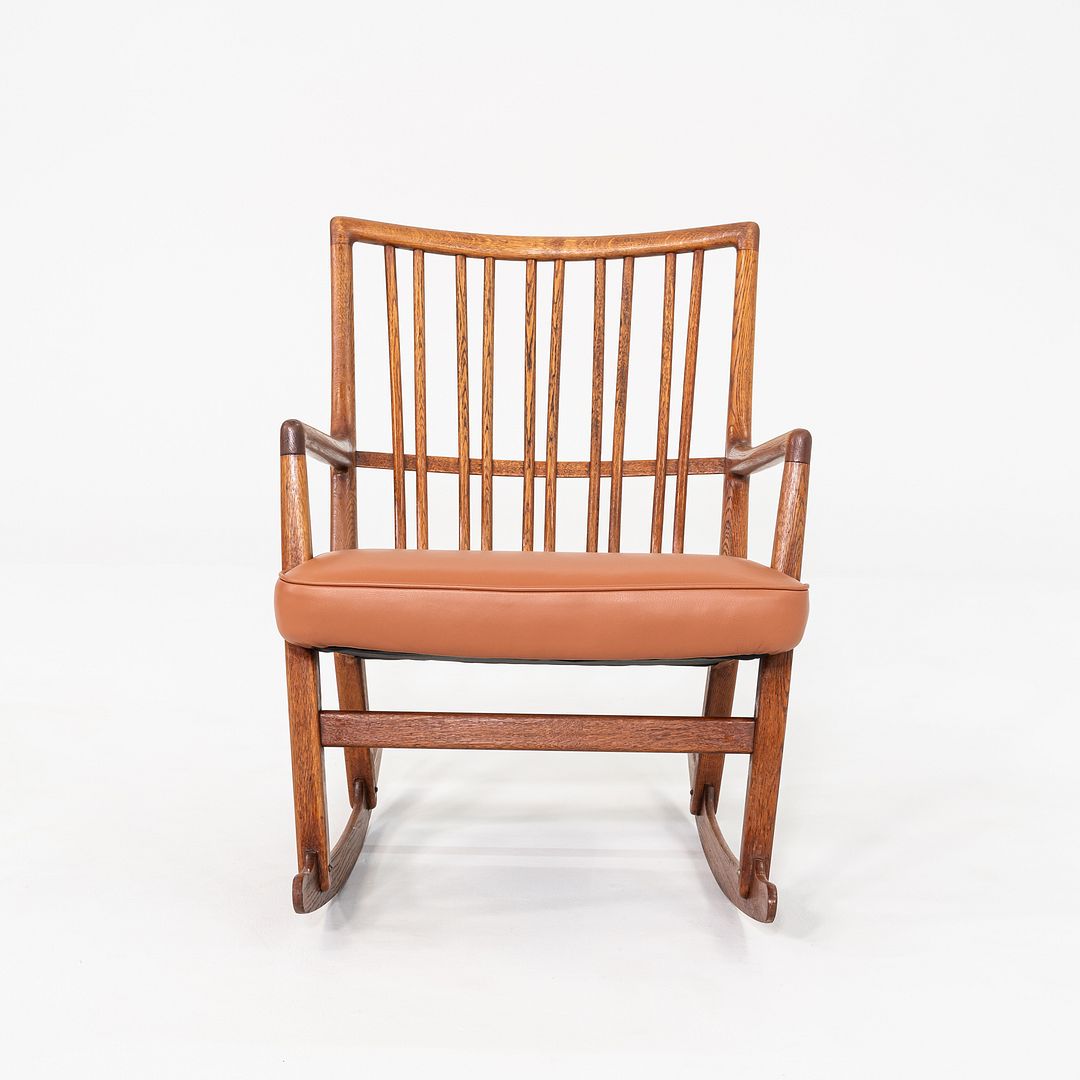 1950s Hans Wegner ML-33 Rocking Chair for Mikael Laursen, Crafted in Solid Oak