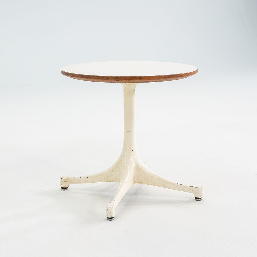 SOLD C. 1958 Pair of George Nelson Pedestal Side Tables for Herman Miller w/ Laminate