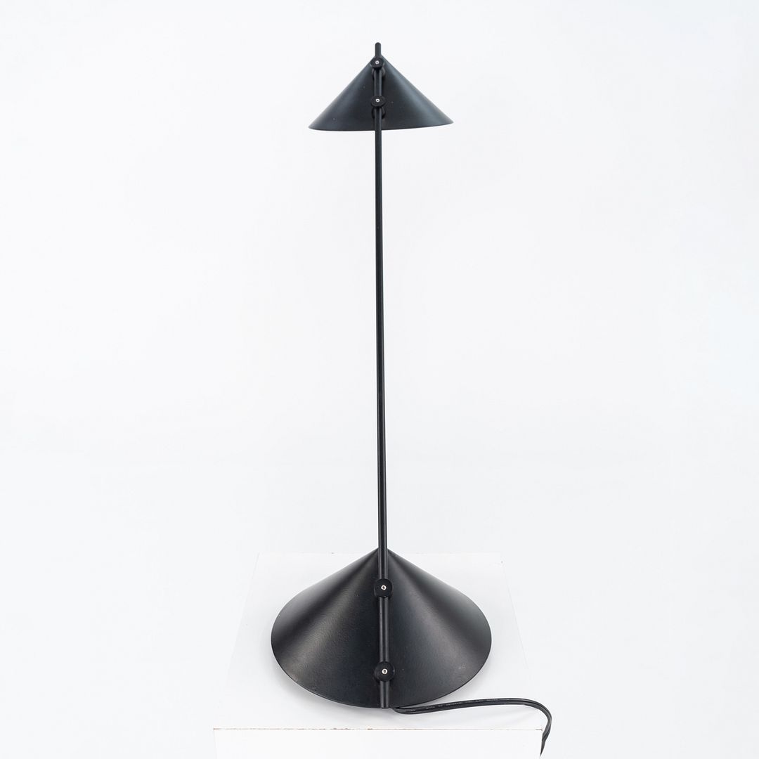 1980s Artemide Sidecar of Italy Memphis Table Lamp in Black Metal & Plastic