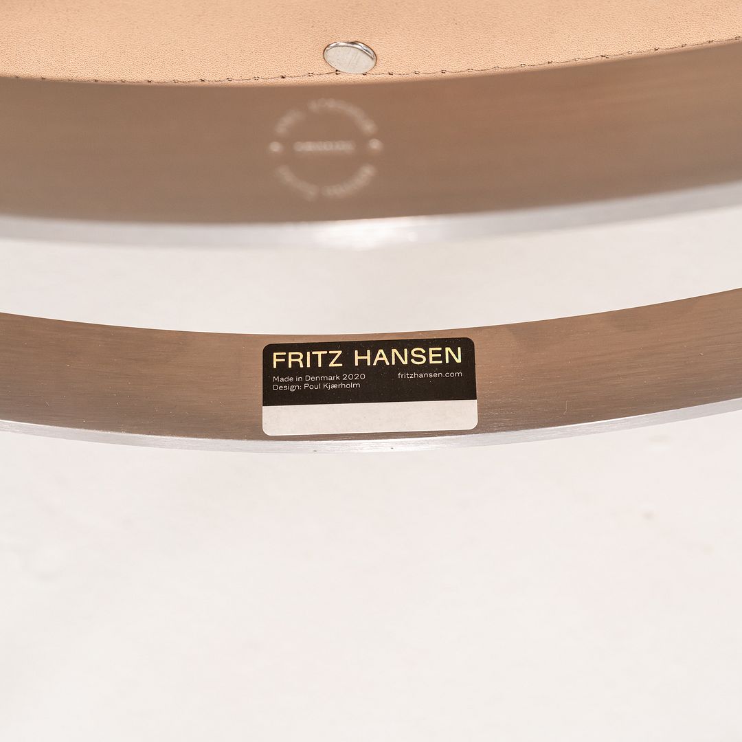 2020 Poul Kjaerholm for Fritz Hansen PK22 Lounge Chair Rustic Leather Upholstery