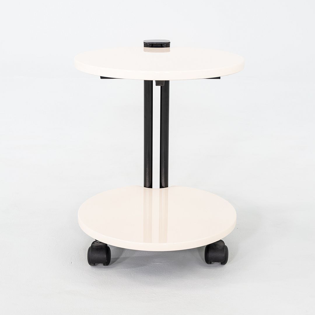 1980s Pace Collection Lacquered Occasional End Table on Casters Made in Italy