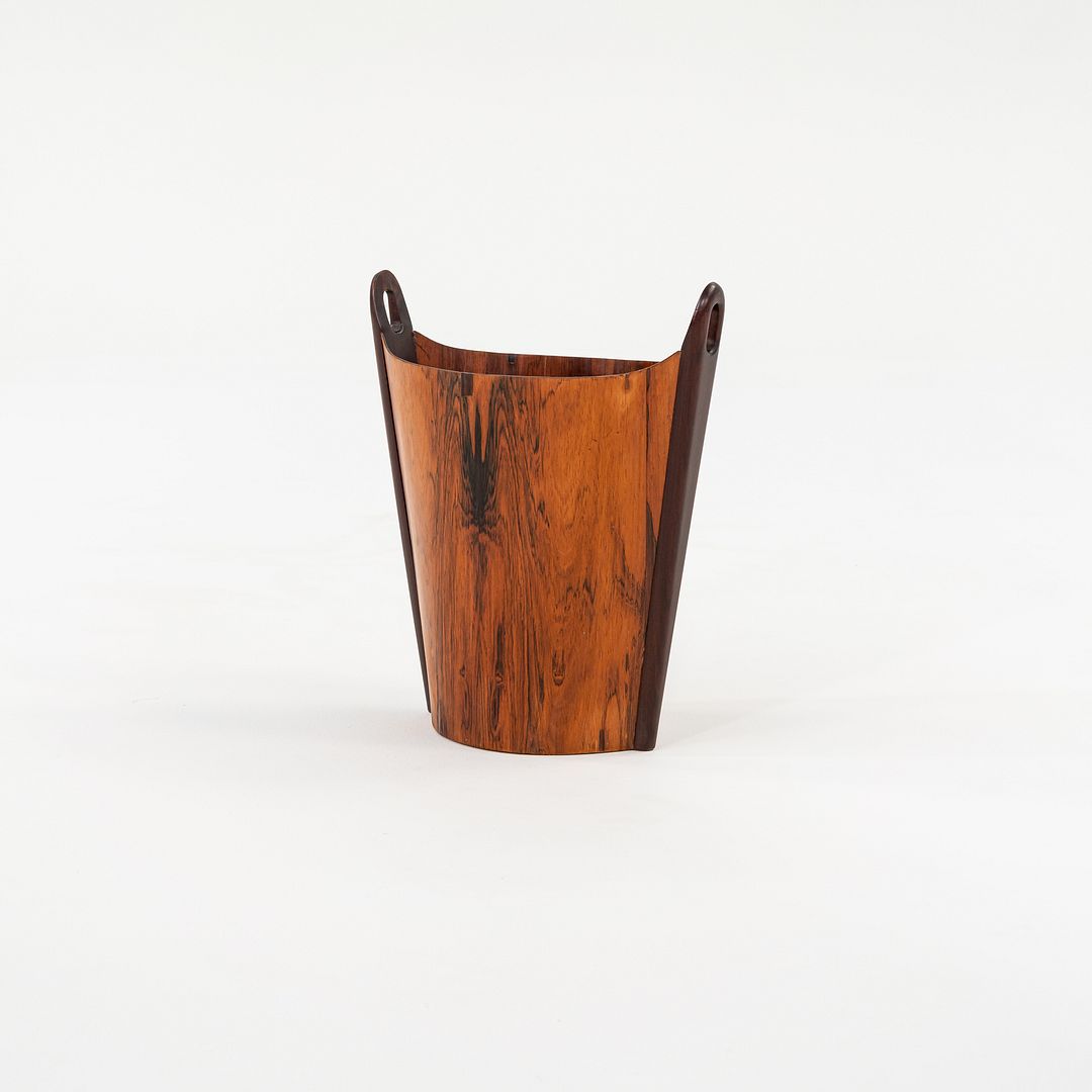 1963 Brazilian Rosewood Waste Basket Einar Barnes for P.S. Heggen Made in Norway
