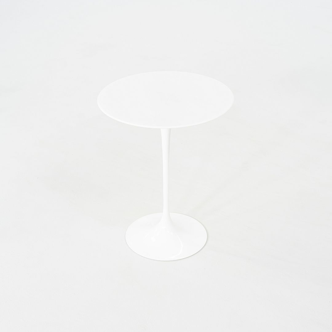 C. 2022 Eero Saarinen for Knoll Tulip Side Table in Lasa Classico Marble 16" Top