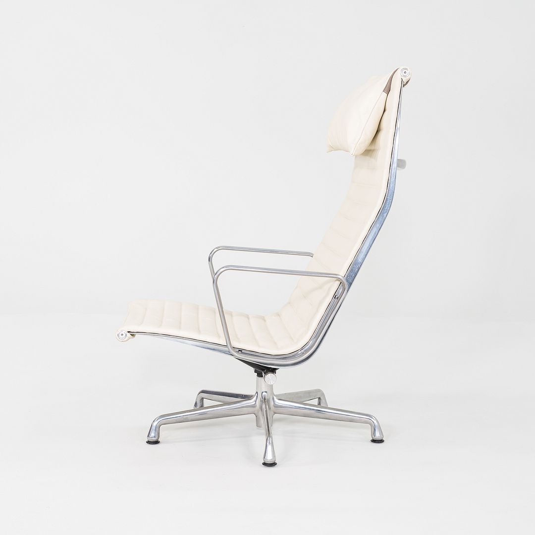 SOLD 2009 Herman Miller Eames Aluminum Group Lounge Chair with 2101 Ivory Leather