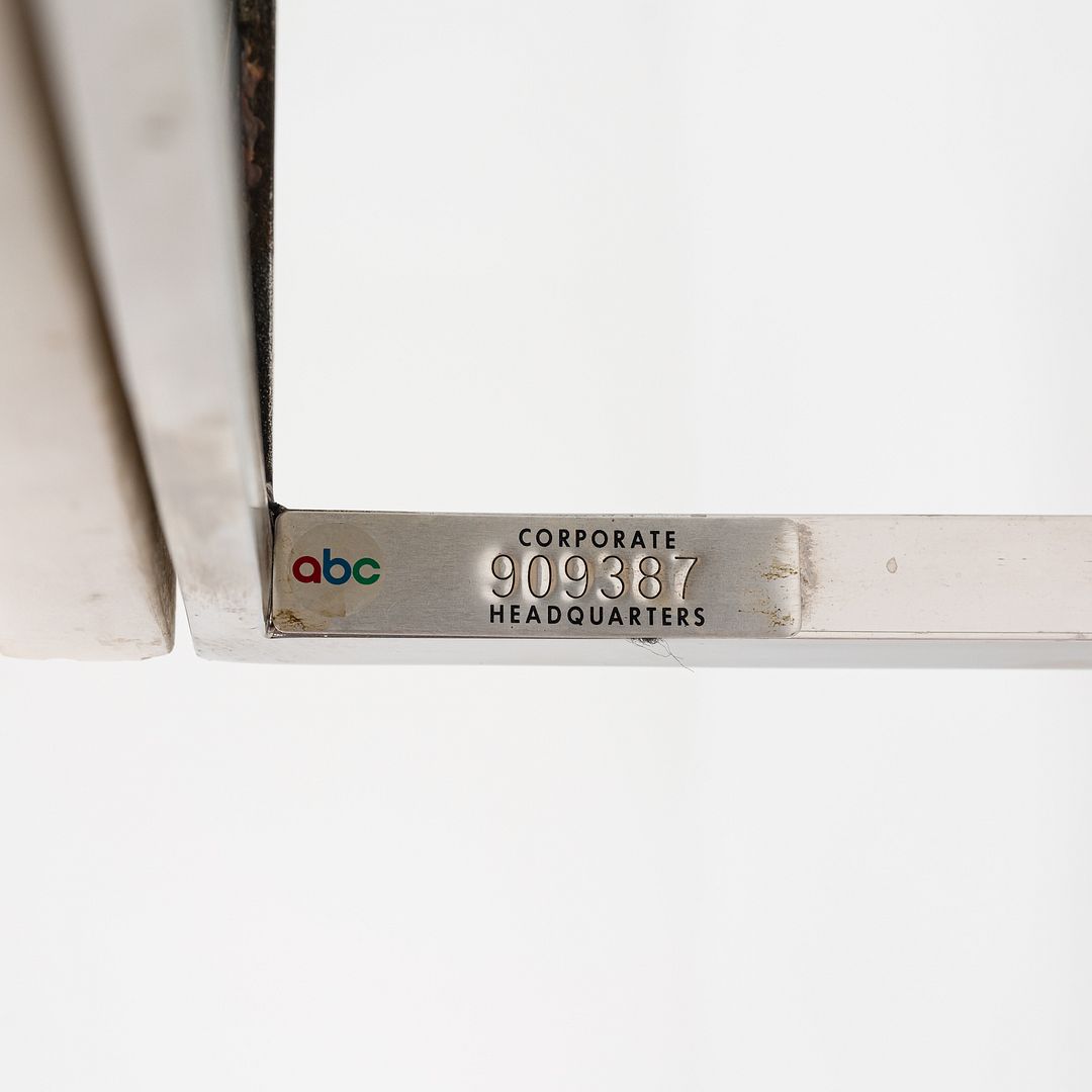 1966 Gordon Bunshaft & Davis Allen for SOM Marble & Steel Side Table 18x17in