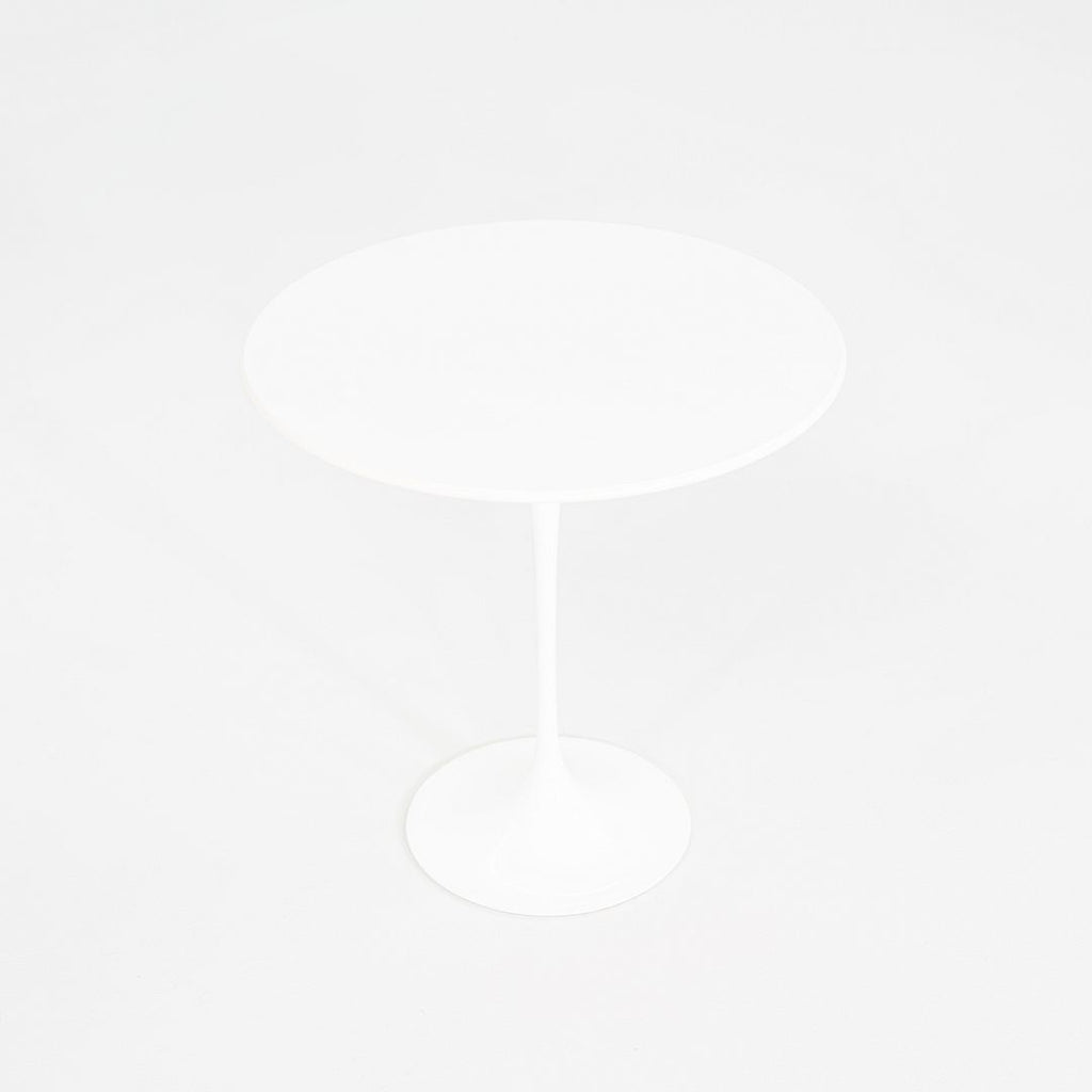 2010s Knoll Eero Saarinen Tulip Side Table with 20" Round Laminate Top in White
