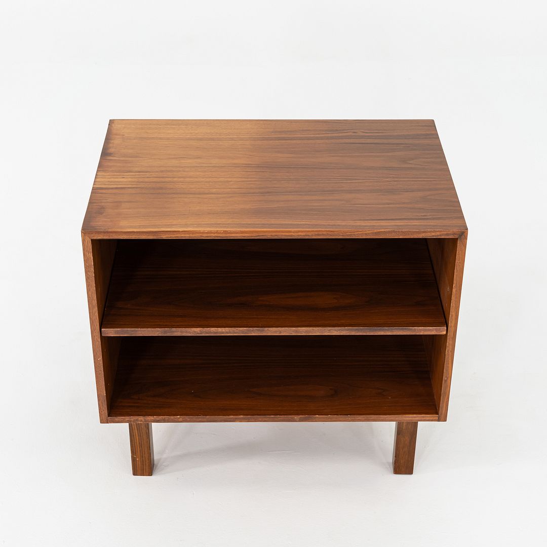 1970s Jens Risom Designs Walnut 29 Inch Cabinet / Mid-Century Modern Book Shelf