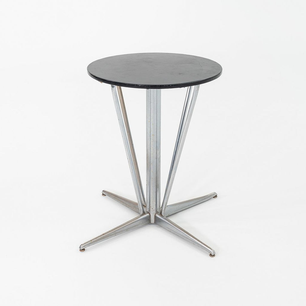 1960s Chromed Steel Hightop Dining Cafe Table after Chromcraft JB VAN Sciver