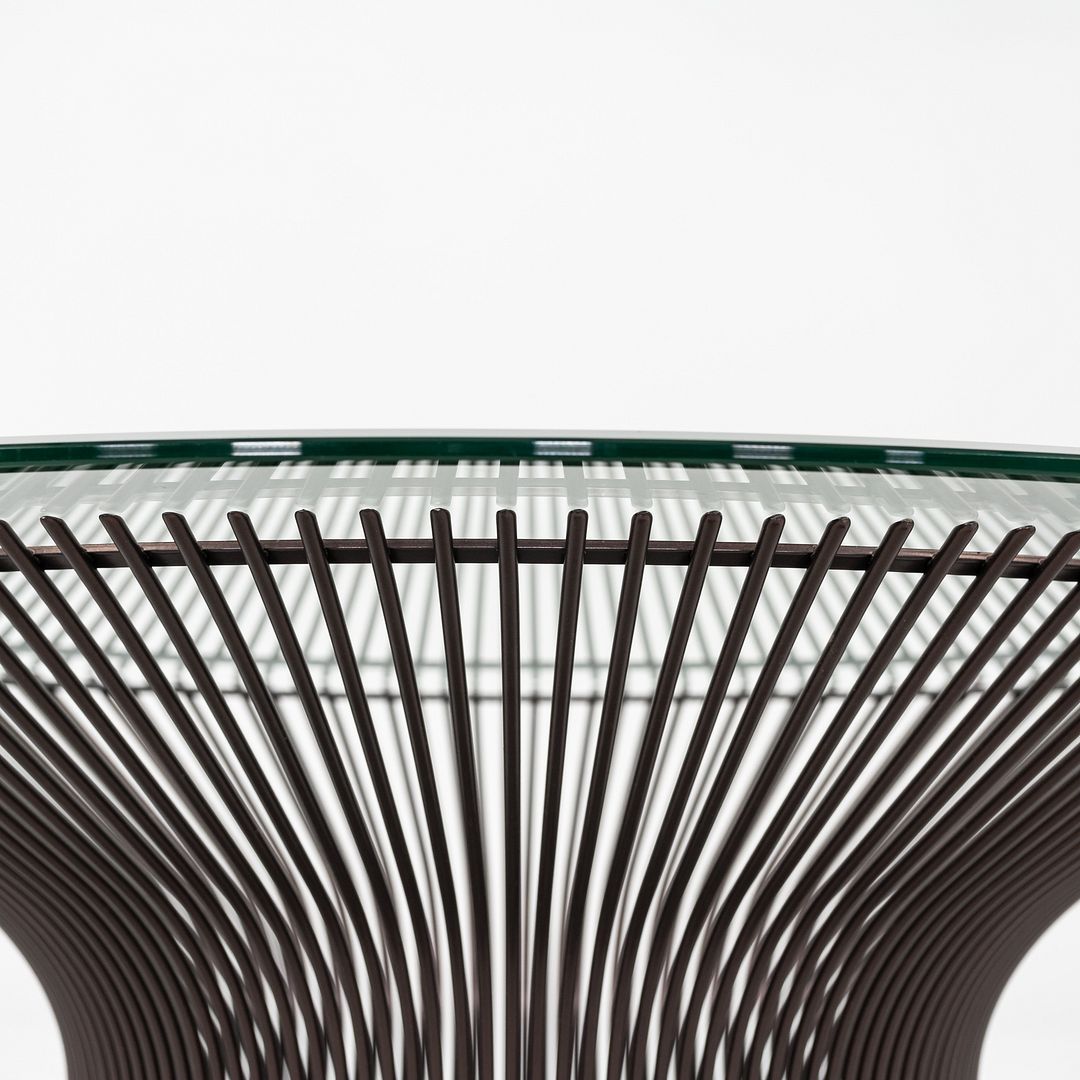 SOLD 2018 Warren Platner for Knoll Coffee Table with 36"Glass Top and Bronze Base