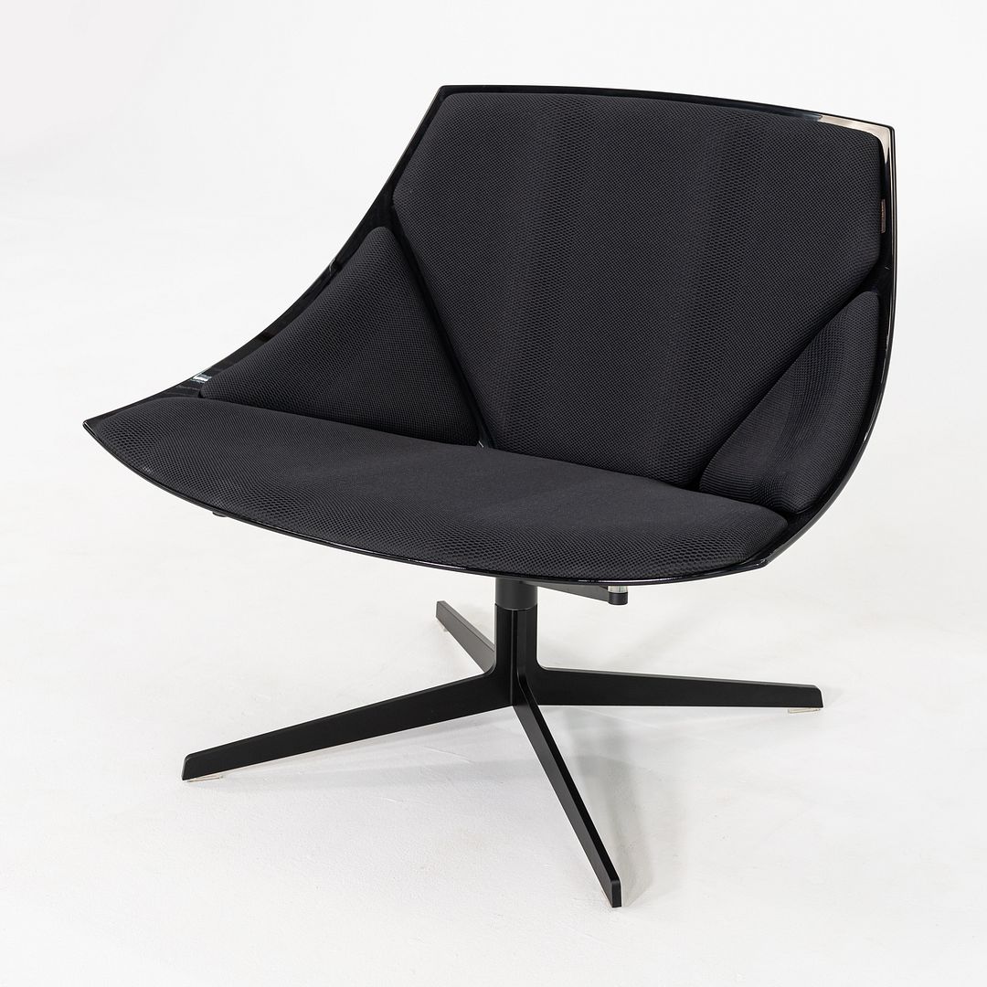 2016 Jehs and Laub for Fritz Hansen Space Lounge Chair in Black Fabric and Frame