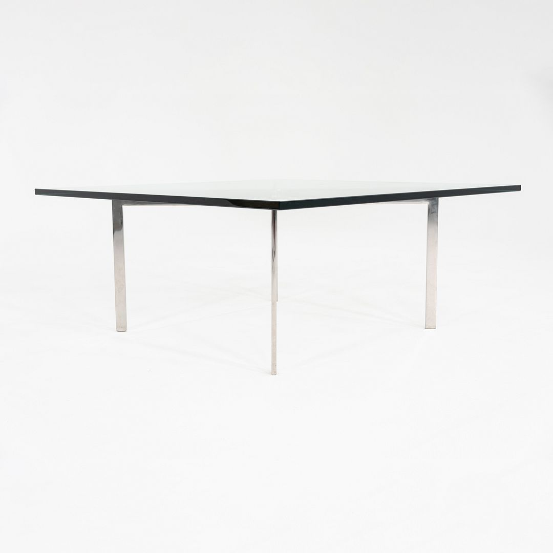2000s Mies van der Rohe for Knoll Barcelona Glass Coffee Table 40 inch 2x Avail