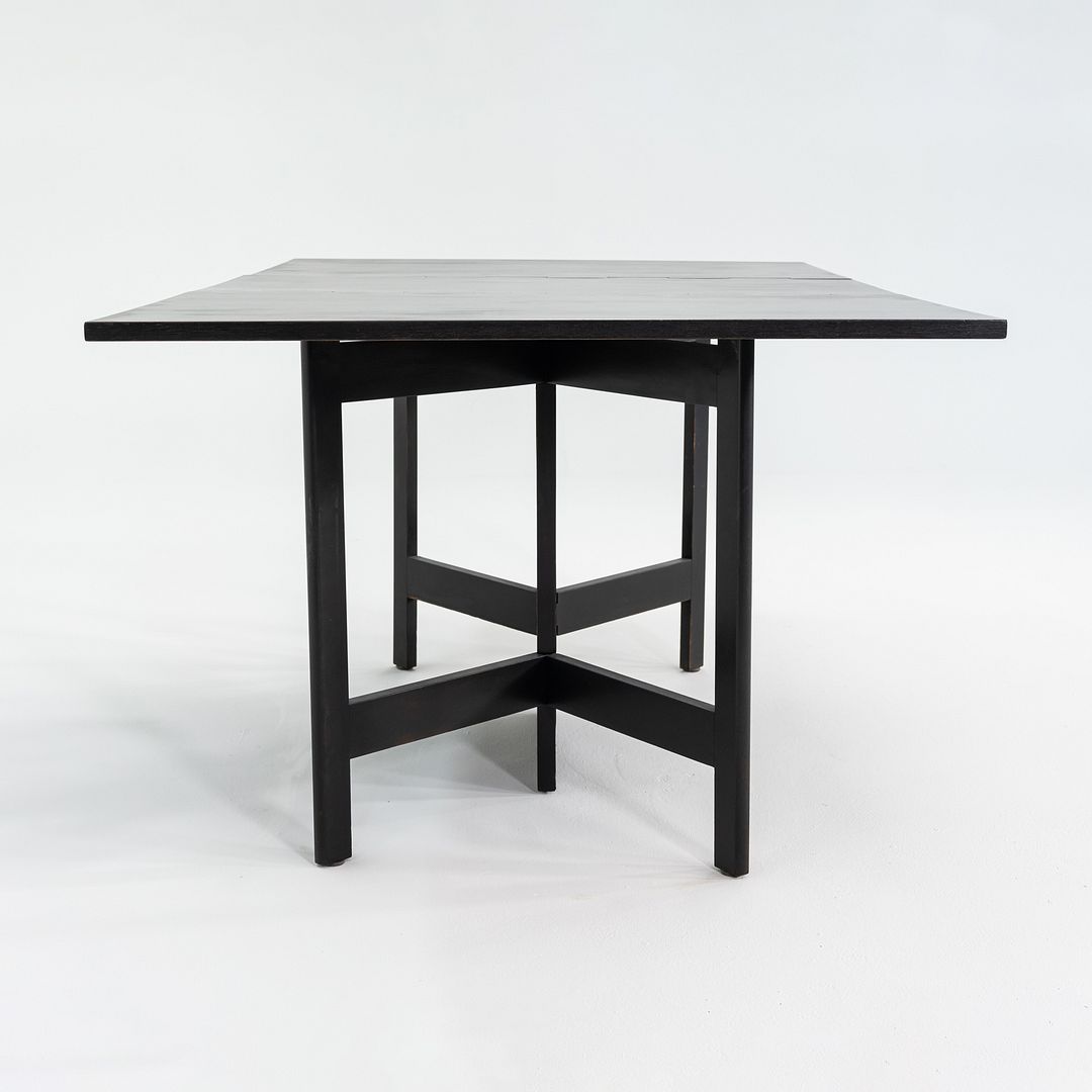 C. 1954 George Nelson Herman Miller Gate Leg Dining Table Ebonized, Model 4656