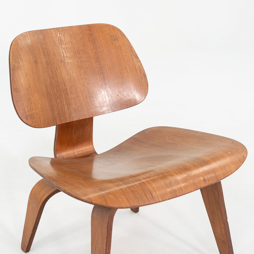 1950s Herman Miller Eames LCW Lounge Chair in Walnut w/ 5-2-4 Screw Pattern