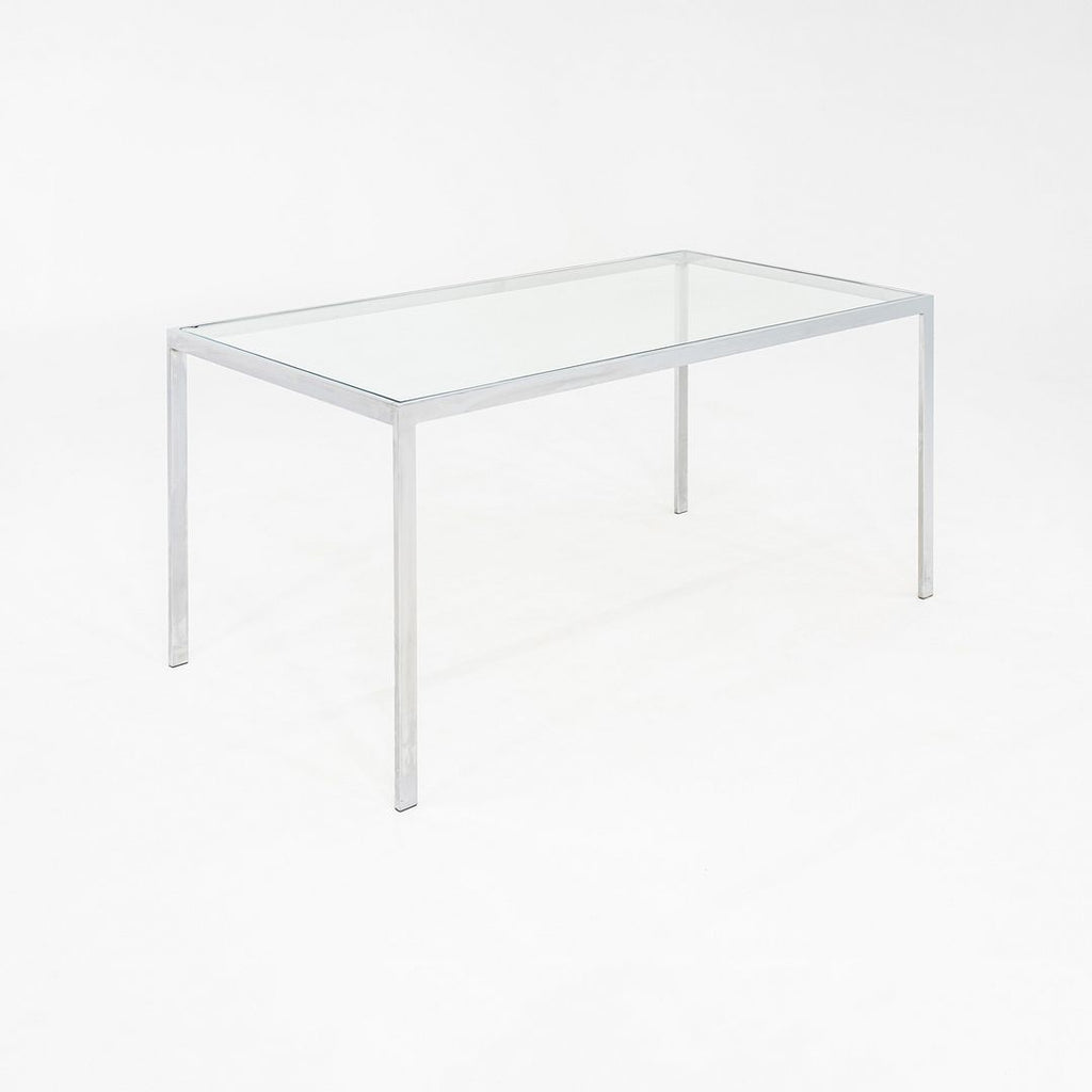 1970s Steel and Glass Dining Table Attributed to Jacob Epstein for Cumberland