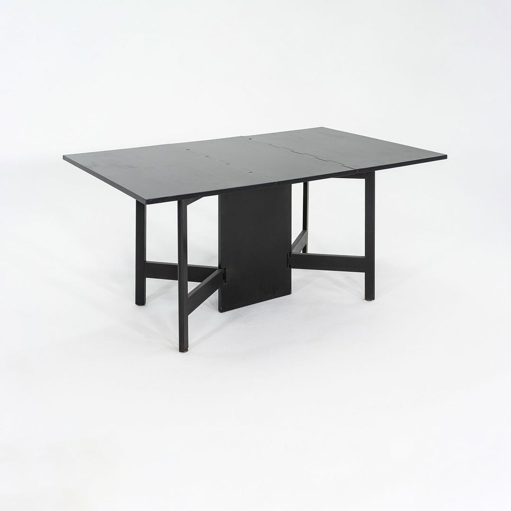 C. 1954 George Nelson Herman Miller Gate Leg Dining Table Ebonized, Model 4656