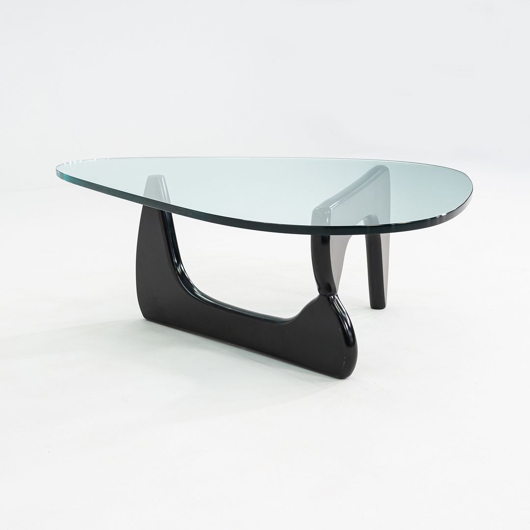 SOLD C. 2007 Isamu Noguchi for Herman Miller Coffee Table in Black with Glass Top