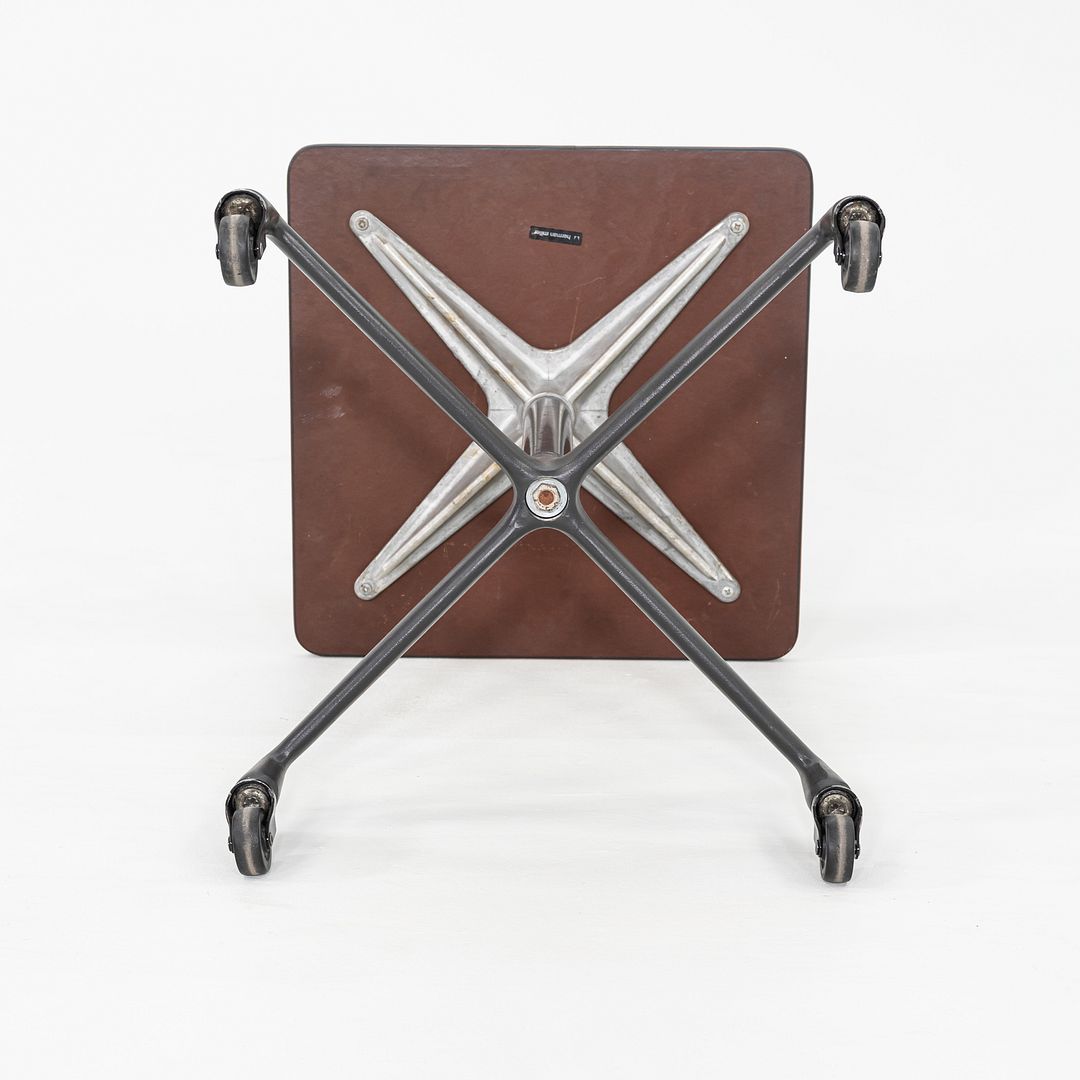 1980s Herman Miller Eames Rolling Side Table on Universal Base with Laminate 20"