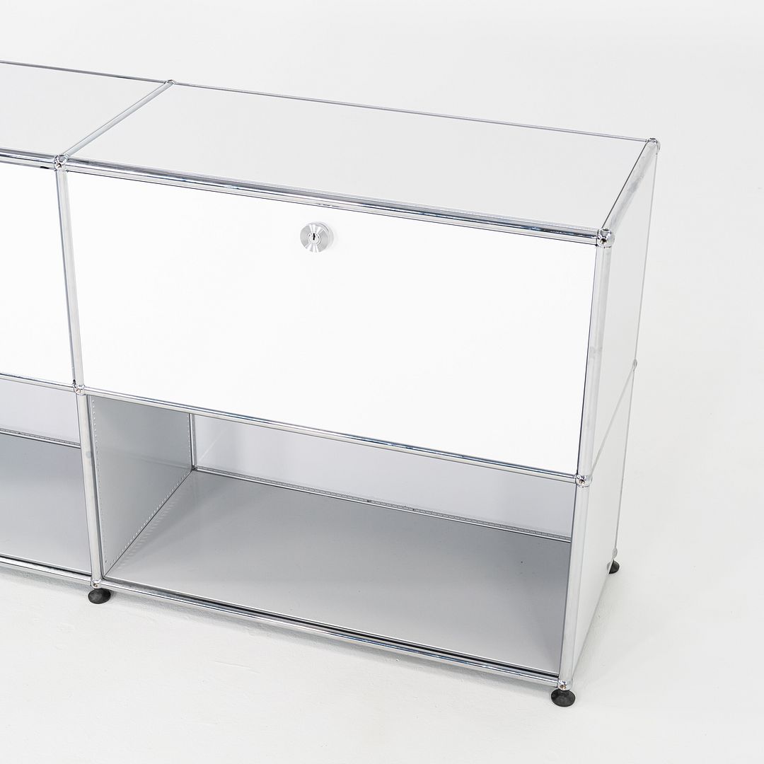 SOLD 2000s Second Cycle USM Haller C2A Credenza in Light Grey Steel 60x14x30 Inches