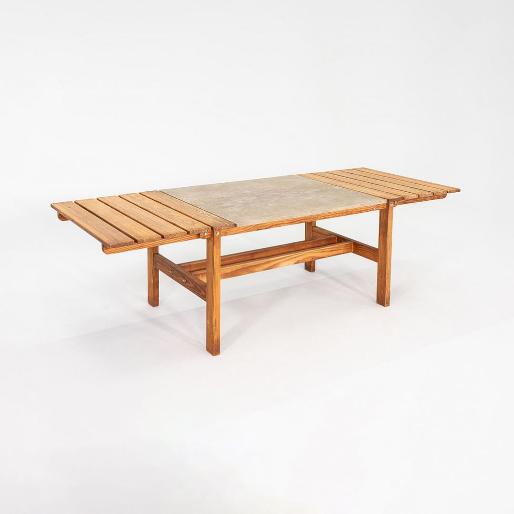 1970s Peter Ole Schionning N. Eilersen Dining Table Oregon Pine & Fiber Concrete