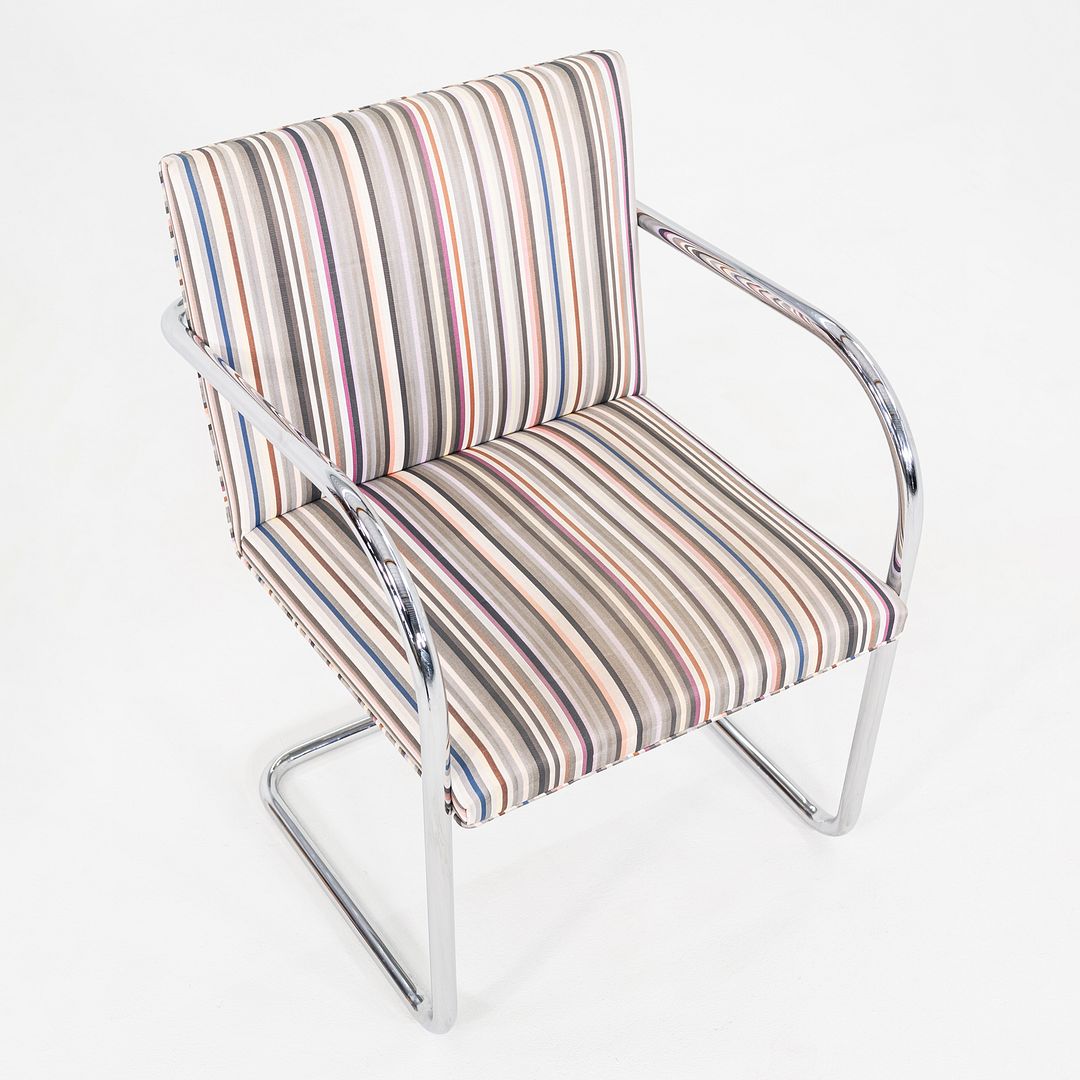 2006 Mies van der Rohe for Knoll Tubular Brno Chair Multicolored Fabric 3x Avail