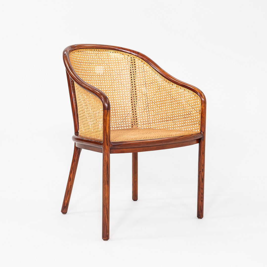 SOLD 1980s Ward Bennett for Brickel Associates Bankers Chair in Dark Oil Ash 3x Avail