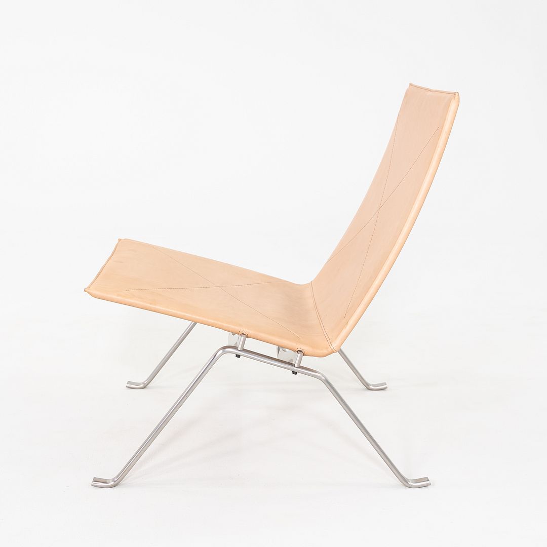 2020 Poul Kjaerholm for Fritz Hansen PK22 Lounge Chair Rustic Leather Upholstery