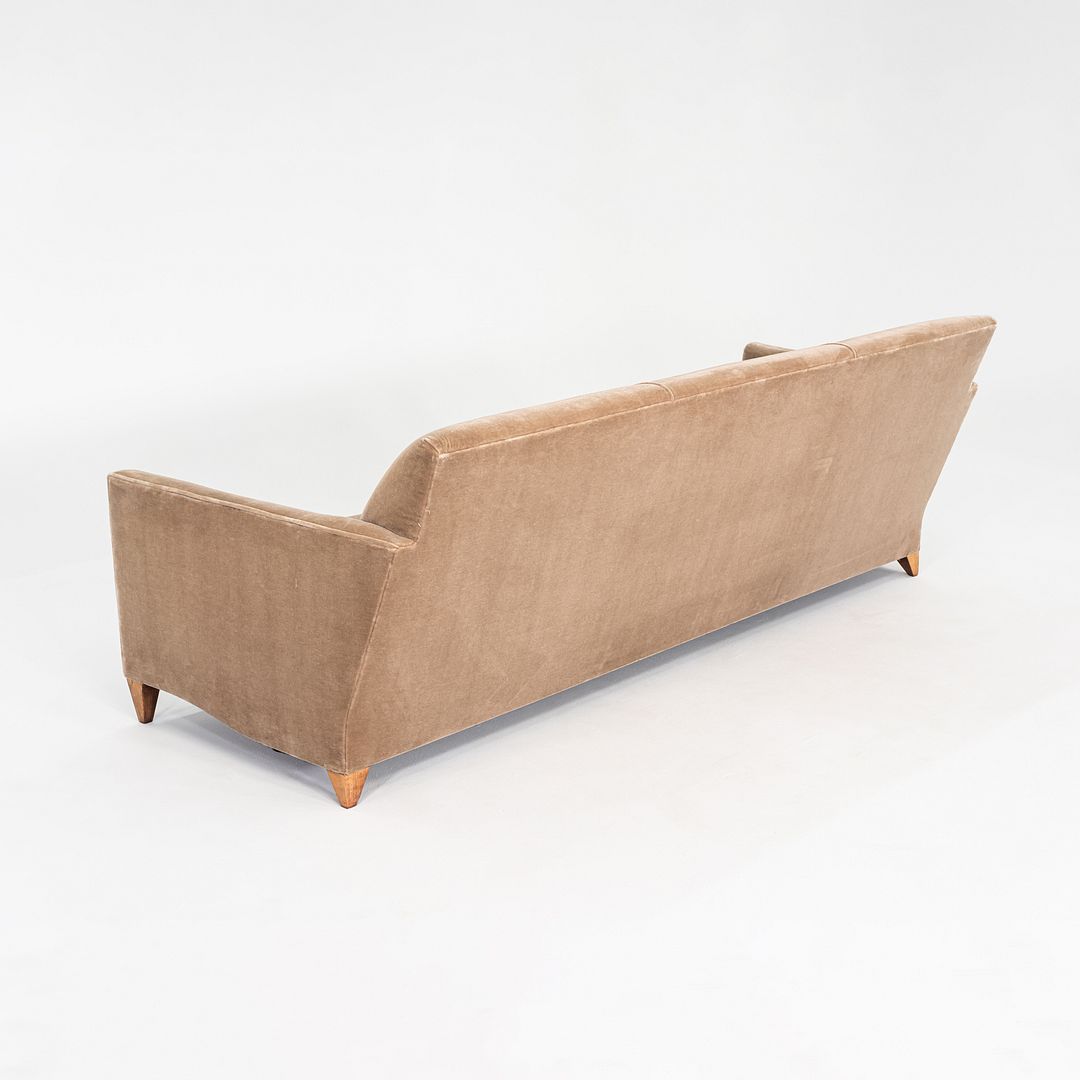 2000s John Hutton for Donghia Three Seat Serpentine Sofa in Tan Fabric 2x Avail