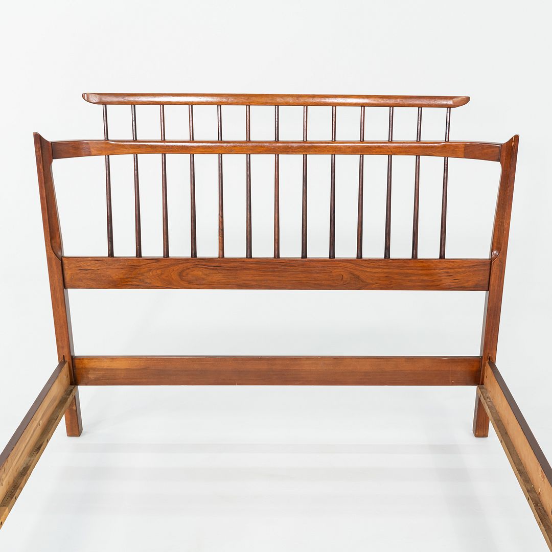 SOLD 1959 Thomasville American Black Walnut Modern Full Size Headboard / Bed Frame