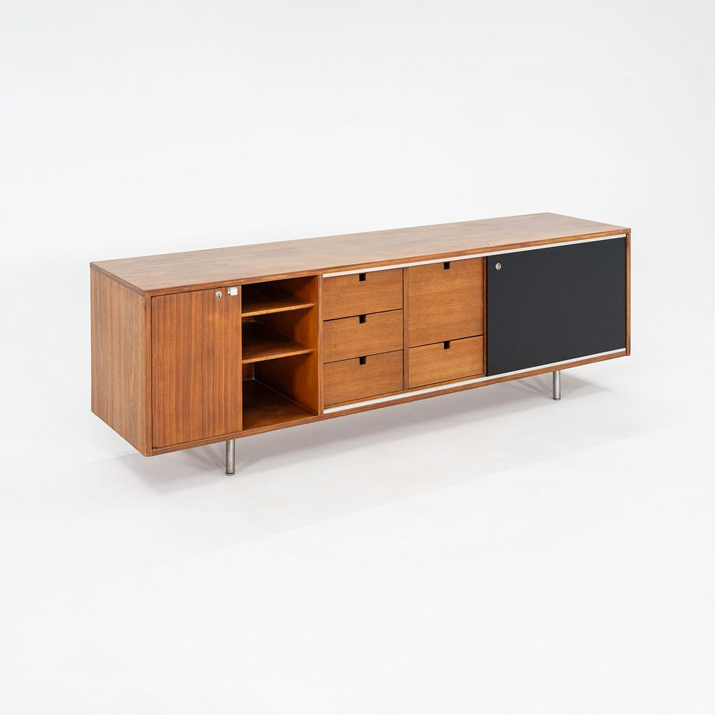 1950s George Nelson for Herman Miller Walnut and Steel Credenza 80x18 inches