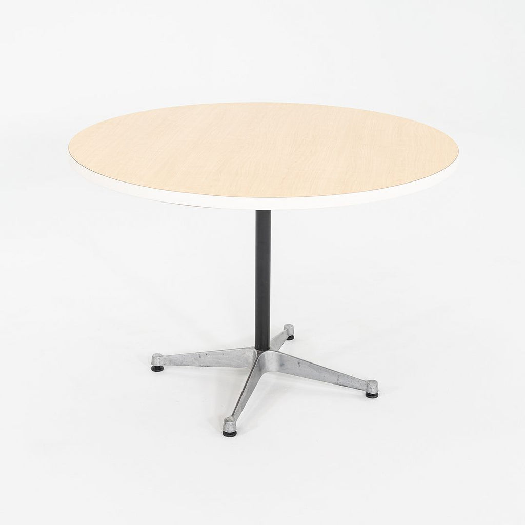 2000s Herman Miller Eames Occasional Table with Wood Laminate Top 42 inch Top