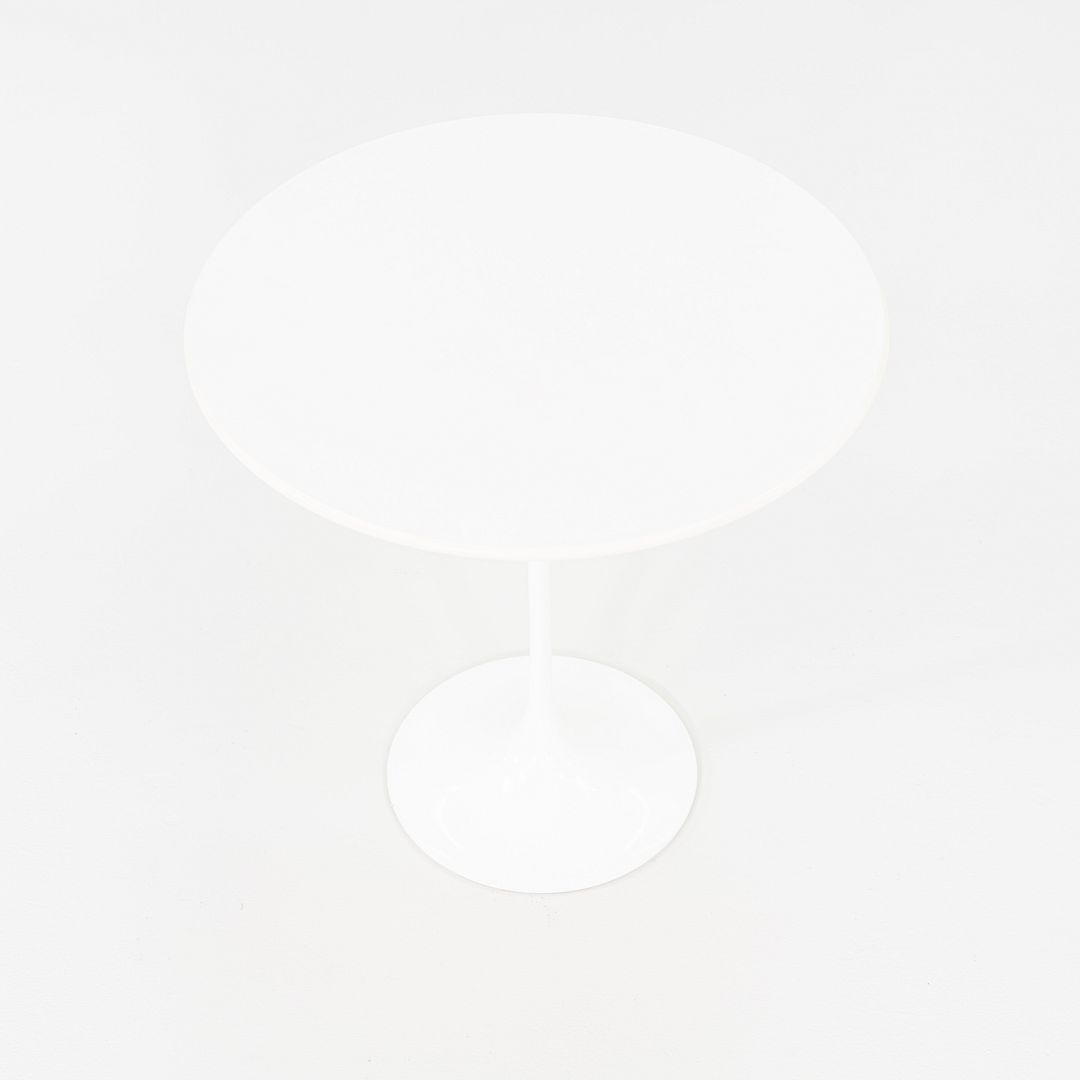 2010s Knoll Eero Saarinen Tulip Side Table with 20" Round Laminate Top in White