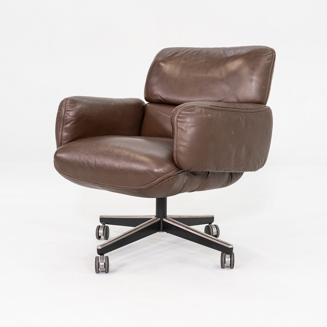 1970s Otto Zapf for Knoll International Management Desk Chair Leather, 2x Avail