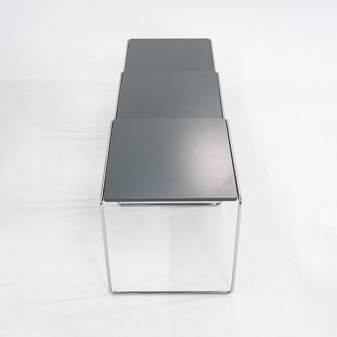 1980s Trio of 'Marcel T' Nesting Tables by Kazuhide Takahama for Cassina in Grey