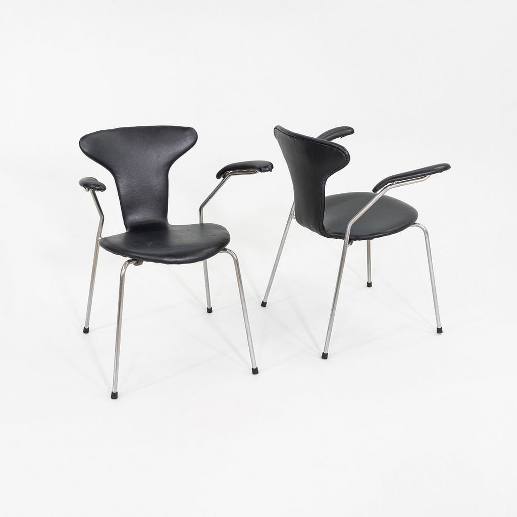 1960s Pair of Arne Jacobsen Fritz Hansen Model 3105 Mosquito Dining Armchairs